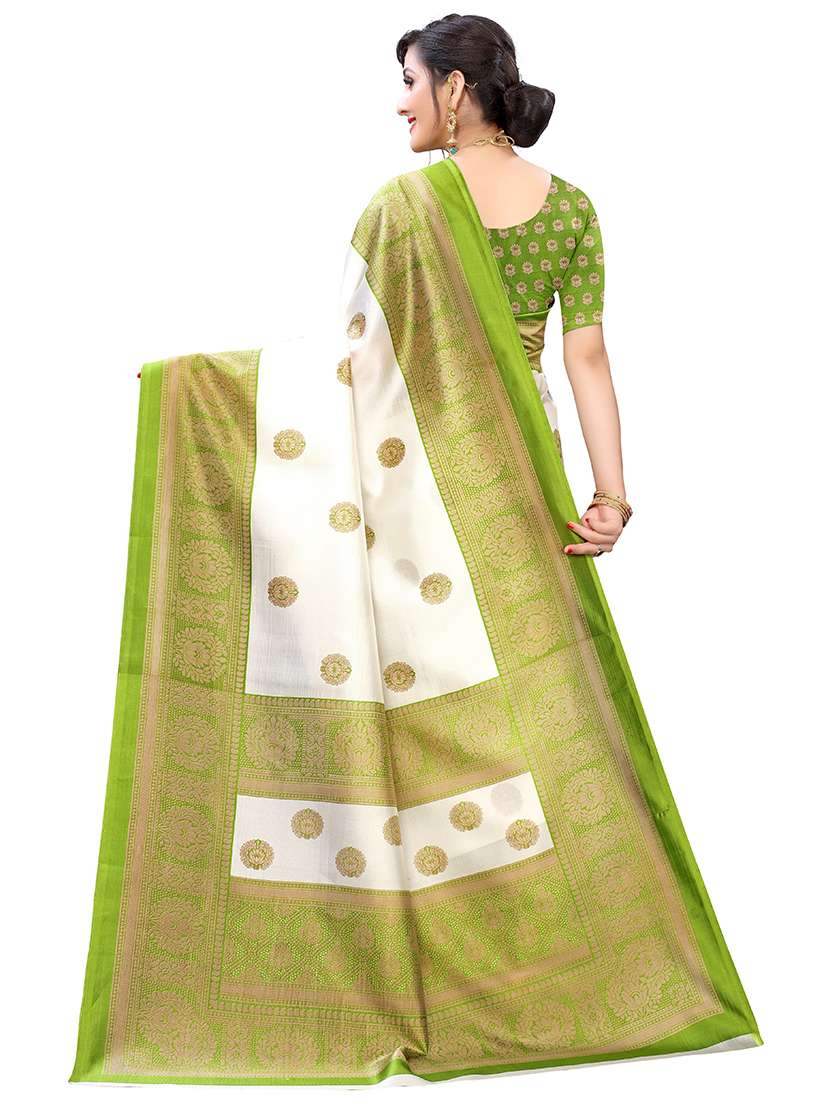 women printed saree  with blouse - 19423924 -  Standard Image - 1