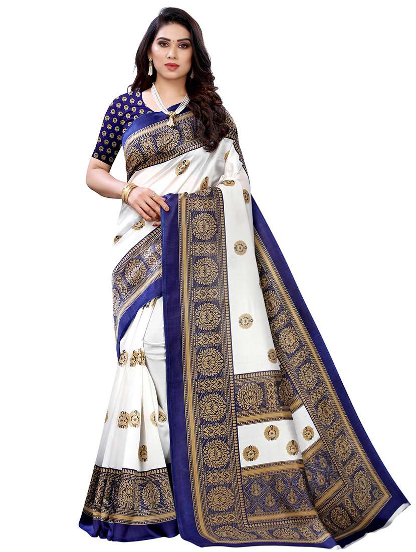 women's self design multi colored saree with blouse