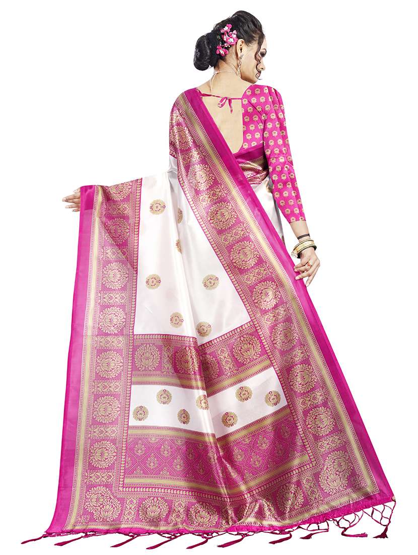 floral printed kanjivaram saree with blouse - 19423934 -  Standard Image - 1