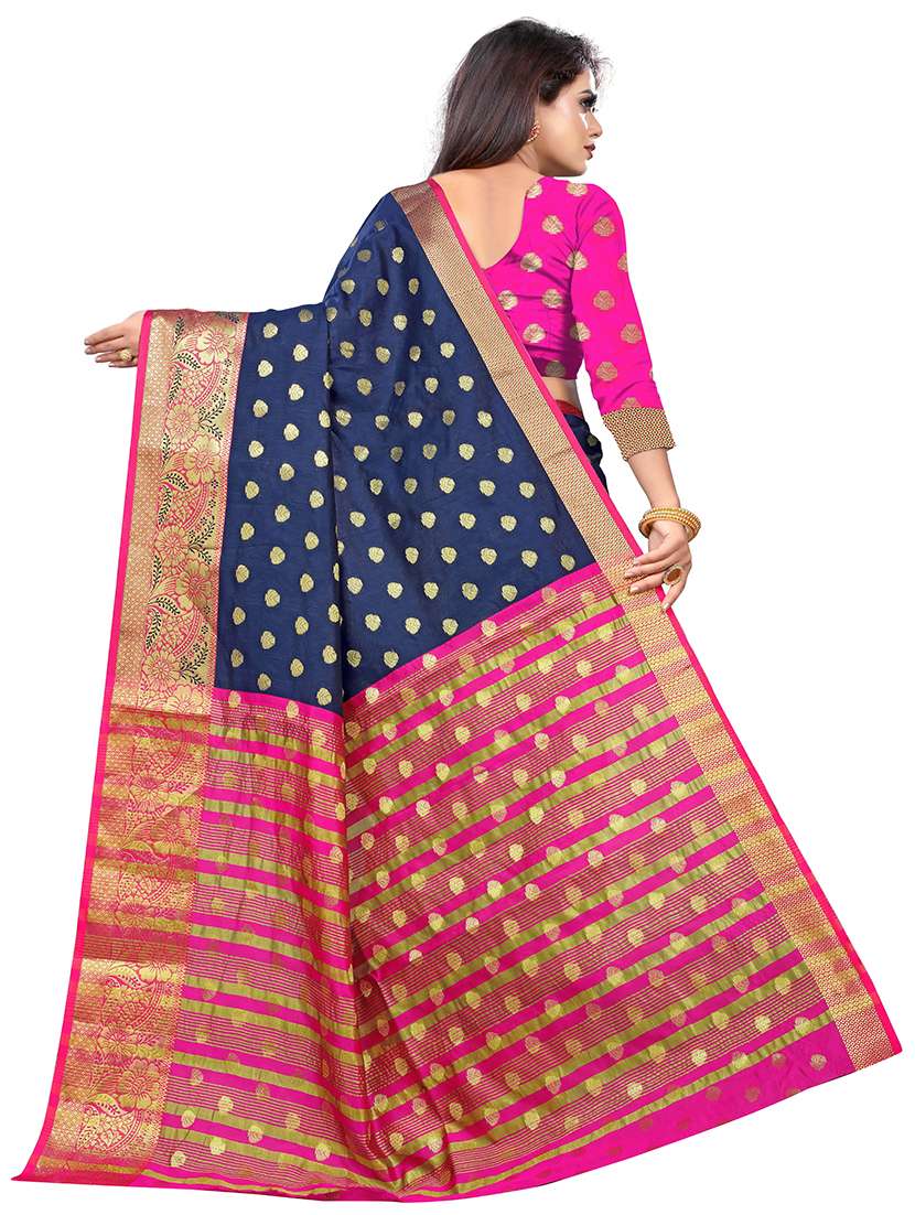 printed banarasi saree with blouse - 19423981 -  Standard Image - 1