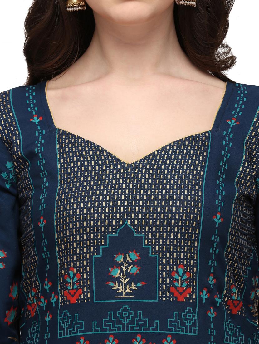 printed viscose straight kurta - 19427627 - Standard Image - 4