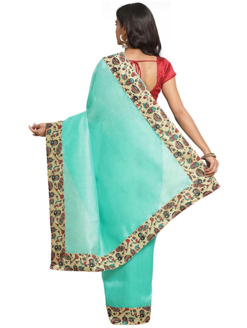 green bollywood saree with blouse - 19429634 - Standard Image - 1
