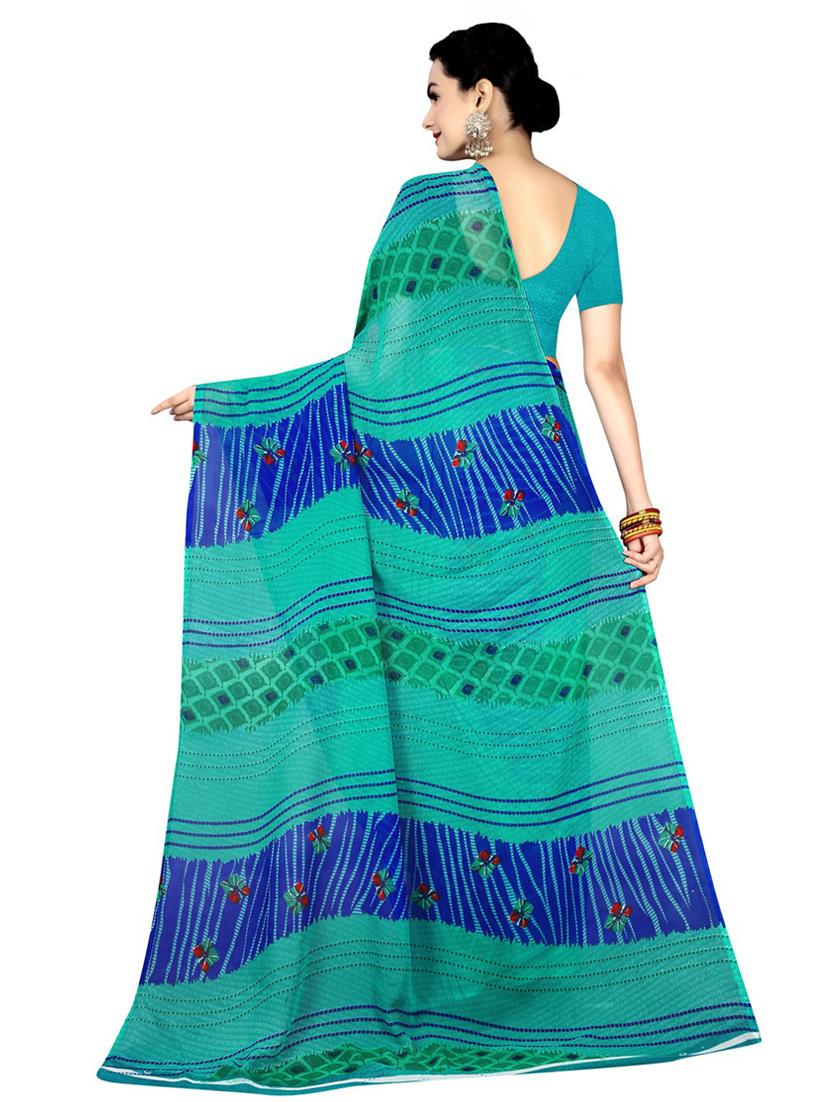 women's floral light green colored saree with blouse - 19429849 - Standard Image - 1