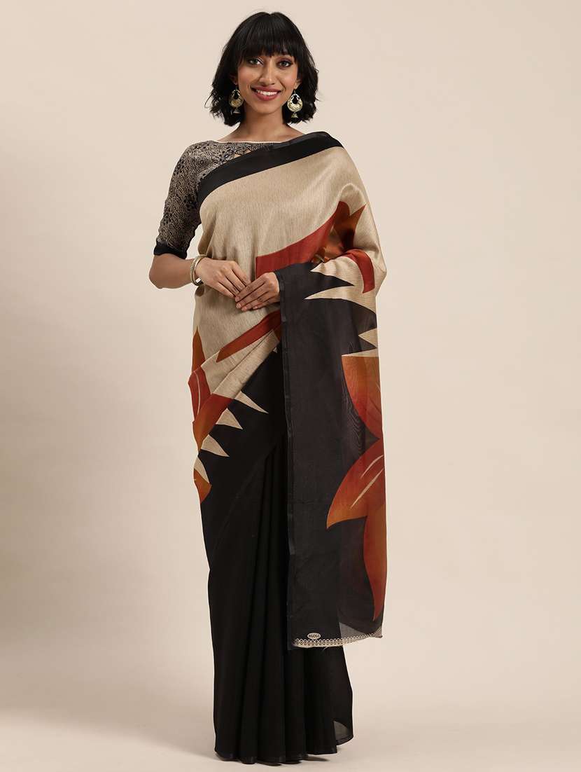 women's floral multi colored saree with blouse - 19430096 -  Standard Image - 1