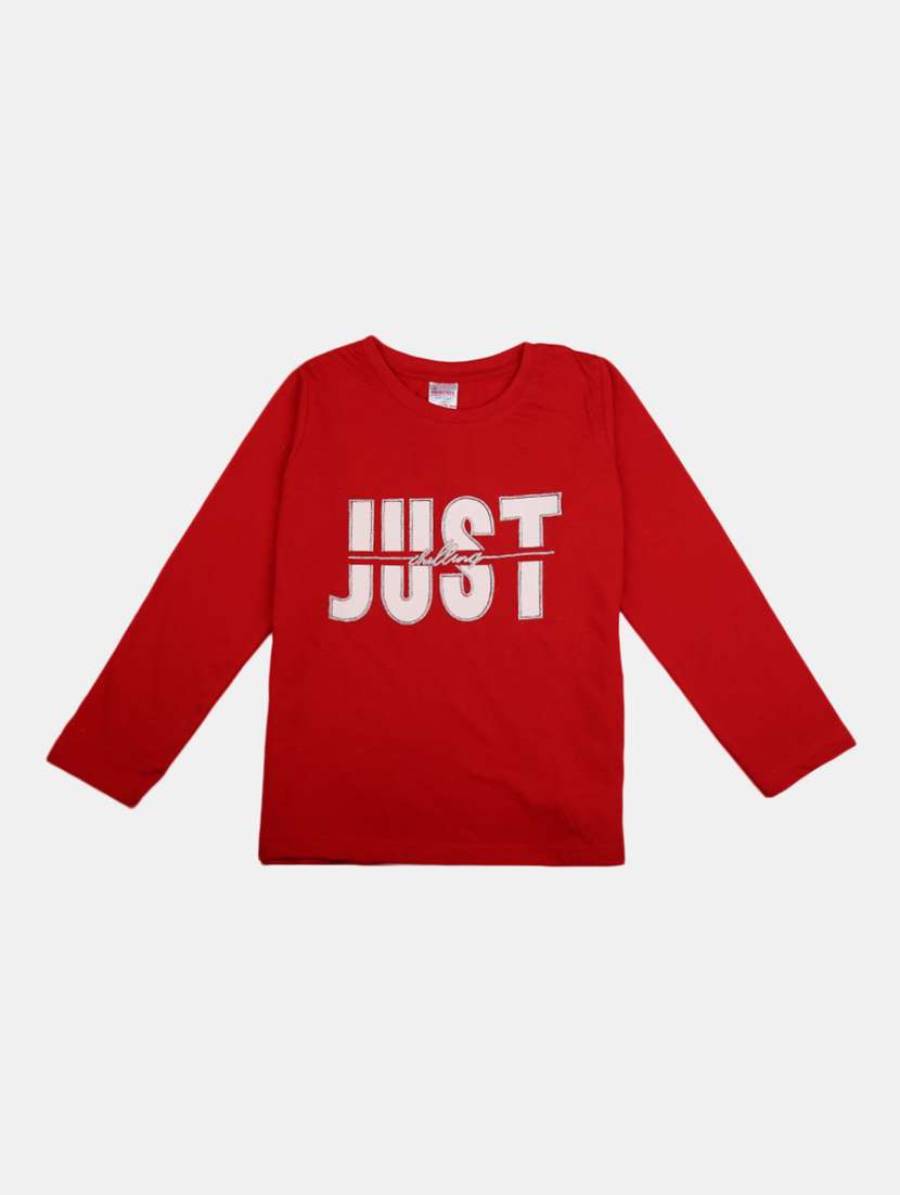 girls round neck printed regular tee