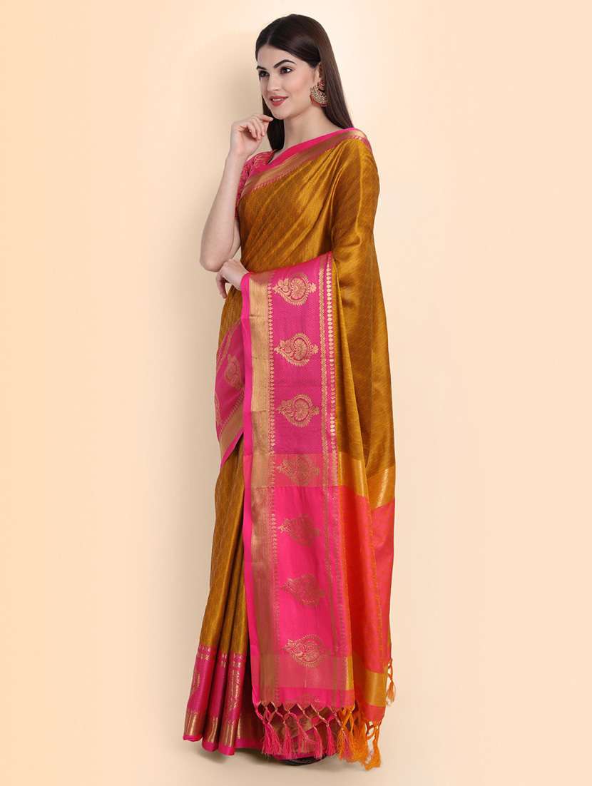 beige self design saree - 19431578 -  Standard Image - 1