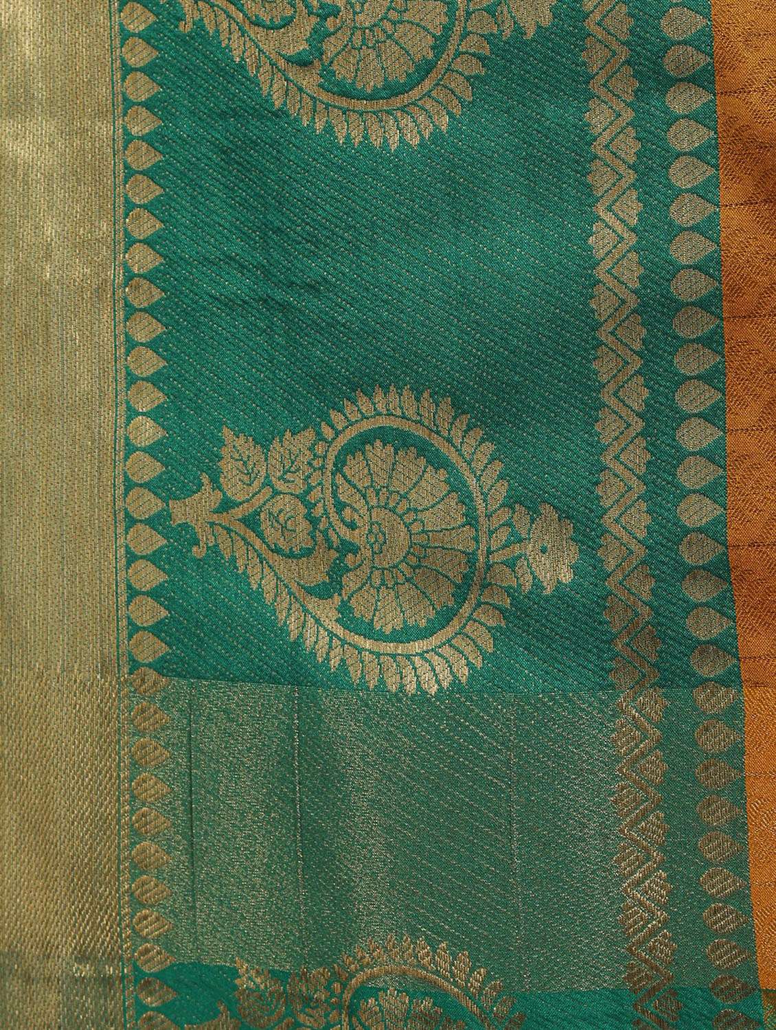 orange self design saree - 19431585 - Standard Image - 4