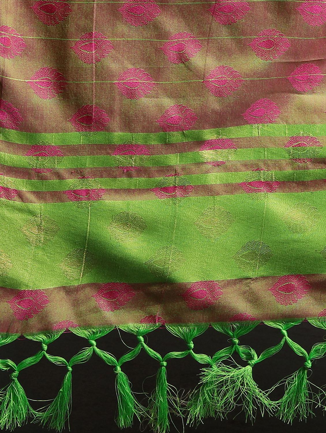 light green self design saree - 19431595 - Standard Image - 4