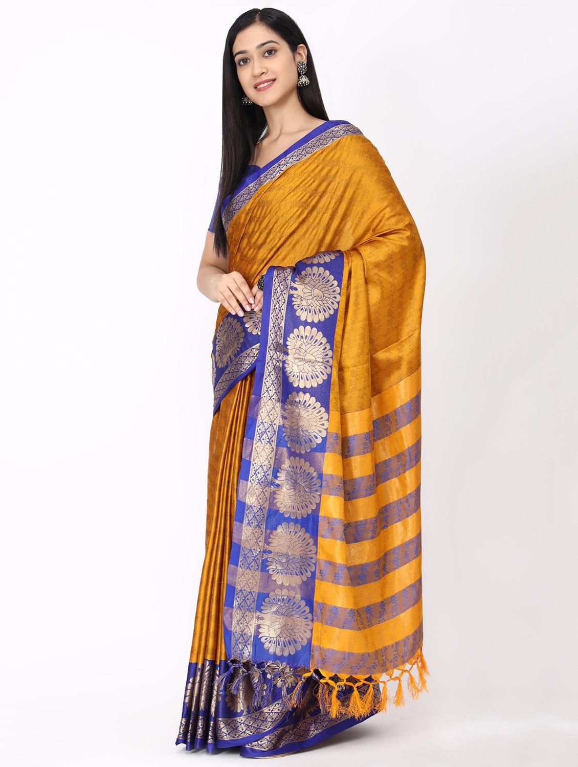 multi colored self design saree with blouse - 19431601 - Standard Image - 1