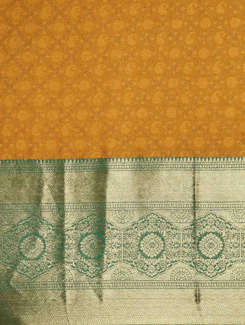 orange self design saree with blouse - 19431624 - Standard Image - 4