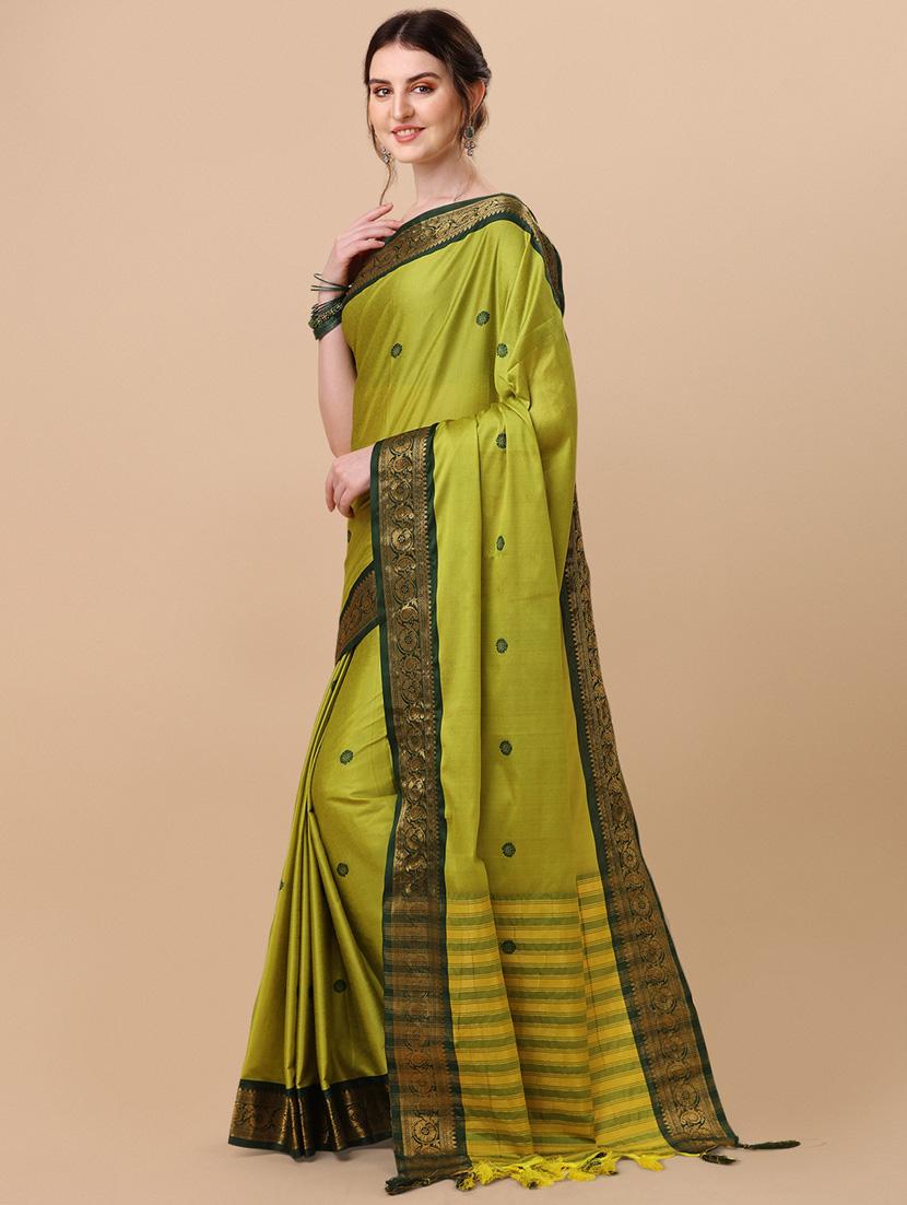 self design woven saree with blouse - 19431755 -  Standard Image - 1