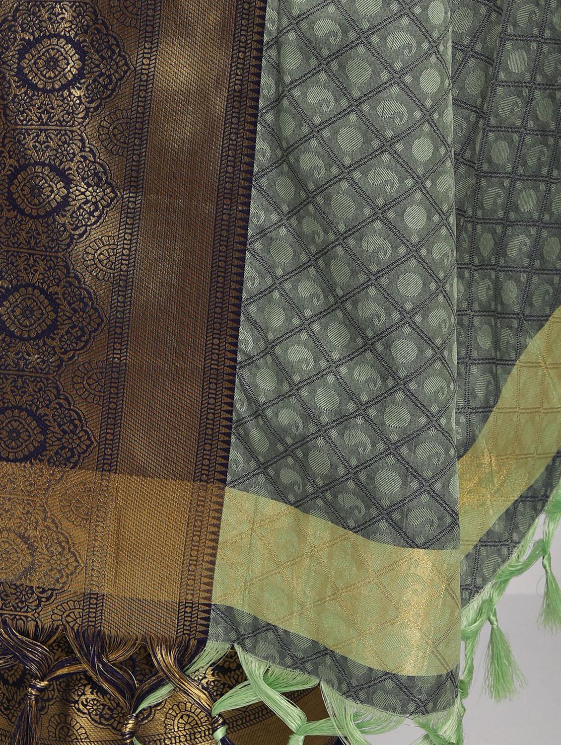 self design kovai saree with blouse - 19431803 - Standard Image - 4