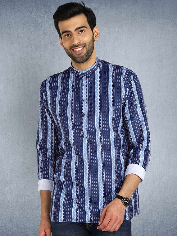 printed cotton short kurta