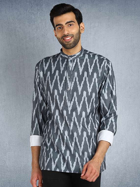 printed cotton short kurta