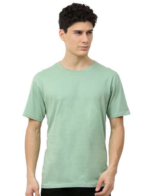 men round neck back print t-shirt