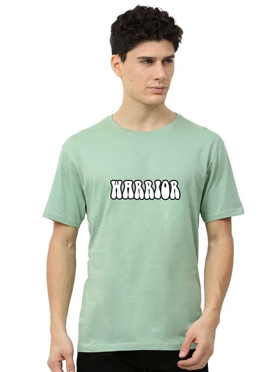 men round neck back print t-shirt