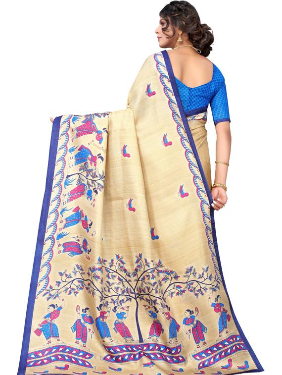 printed mysore saree with blouse - 19434540 - Standard Image - 1