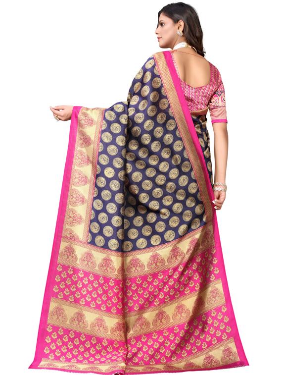 self design printed saree with blouse - 19434668 - Standard Image - 1