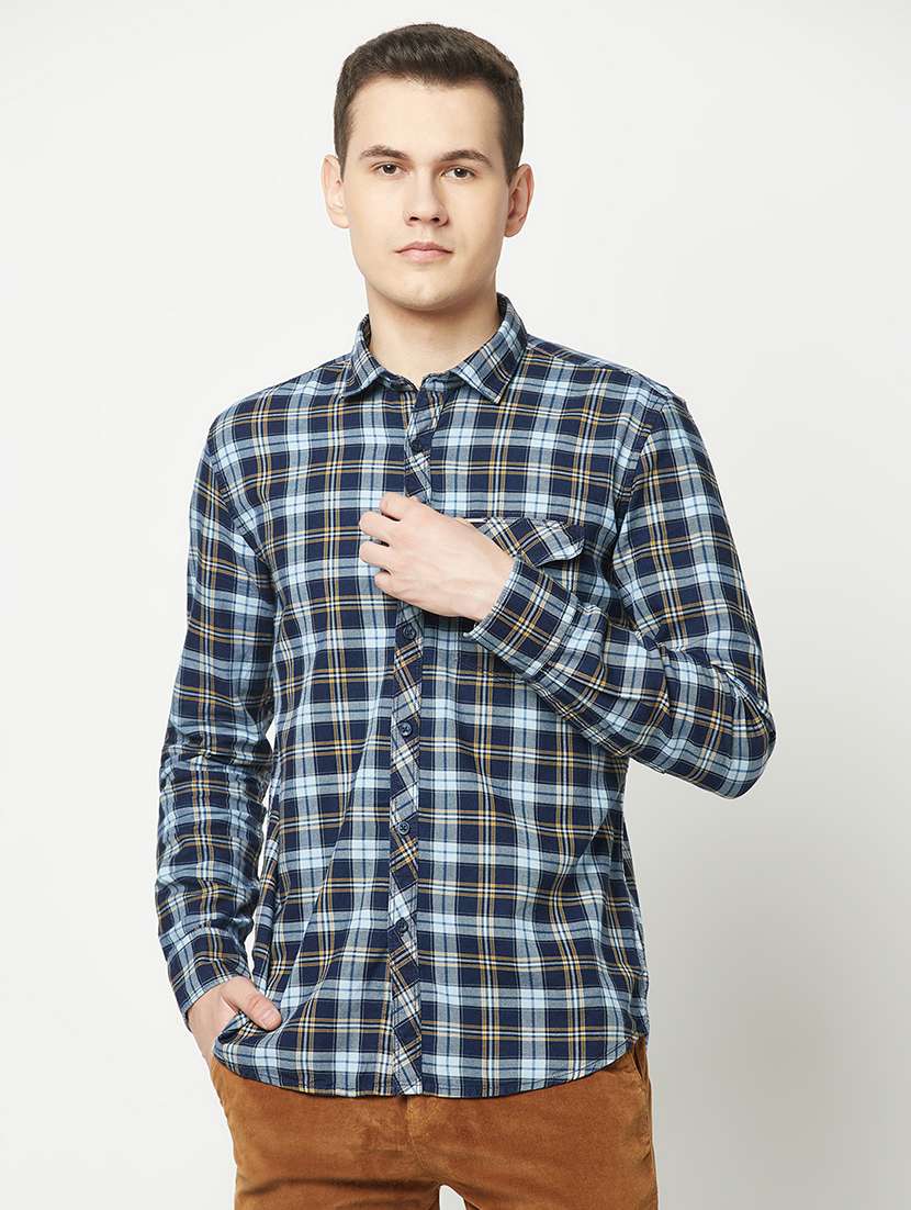 mens checks casual shirt