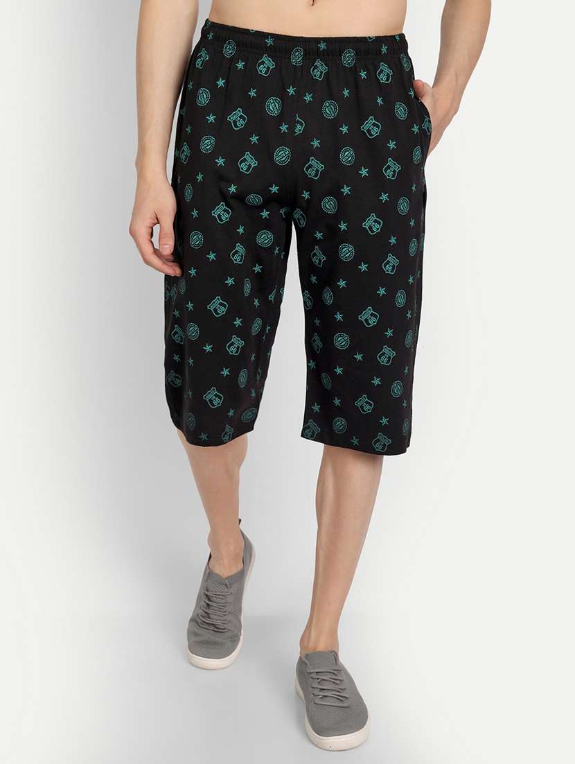 men printed mid rise  bermuda