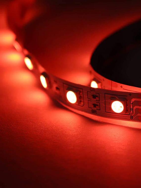 rsct 4 meter 2835 led light non waterproof led strip fall ceiling light for diwali with adaptor/driver 60 led/meter ( red) - 19435252 - Standard Image - 1