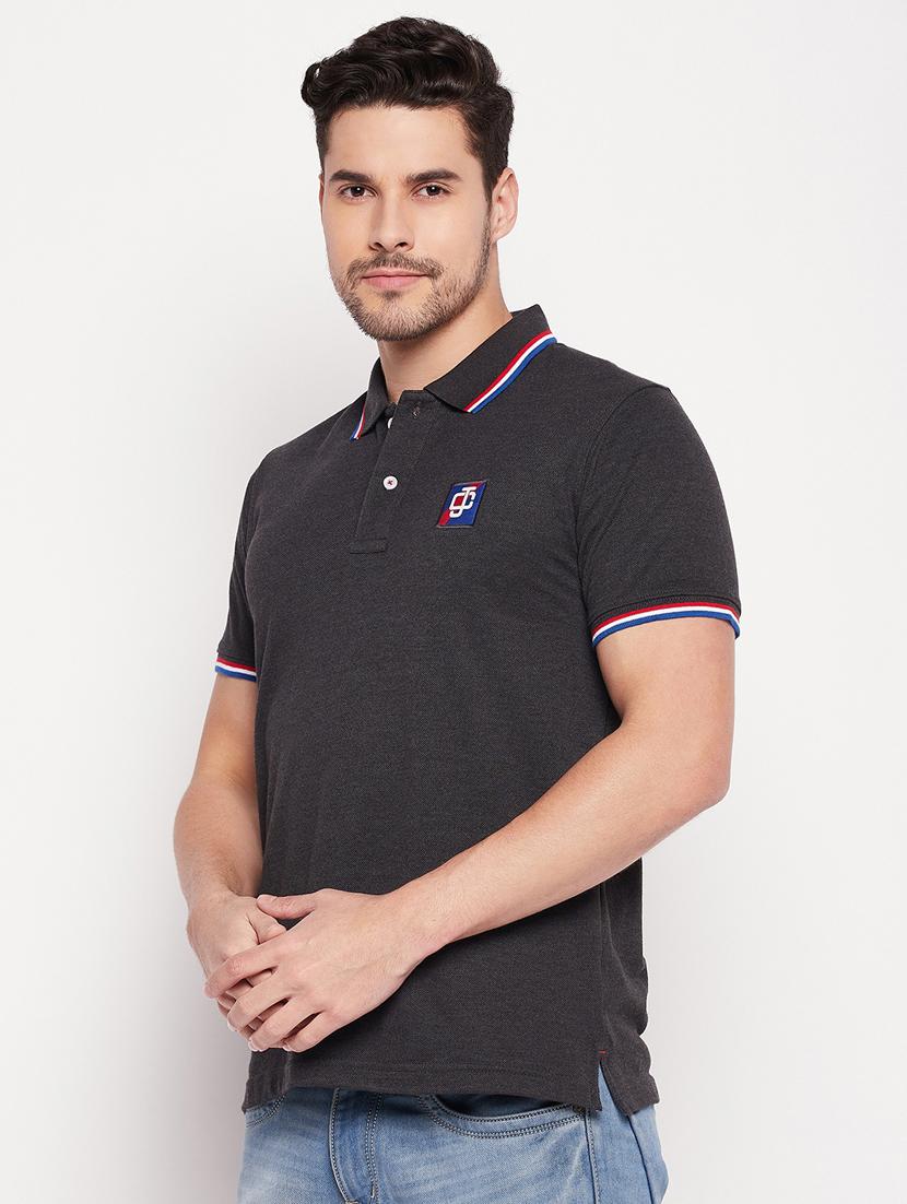 men polo neck plain t-shirt - 19435324 - Standard Image - 1