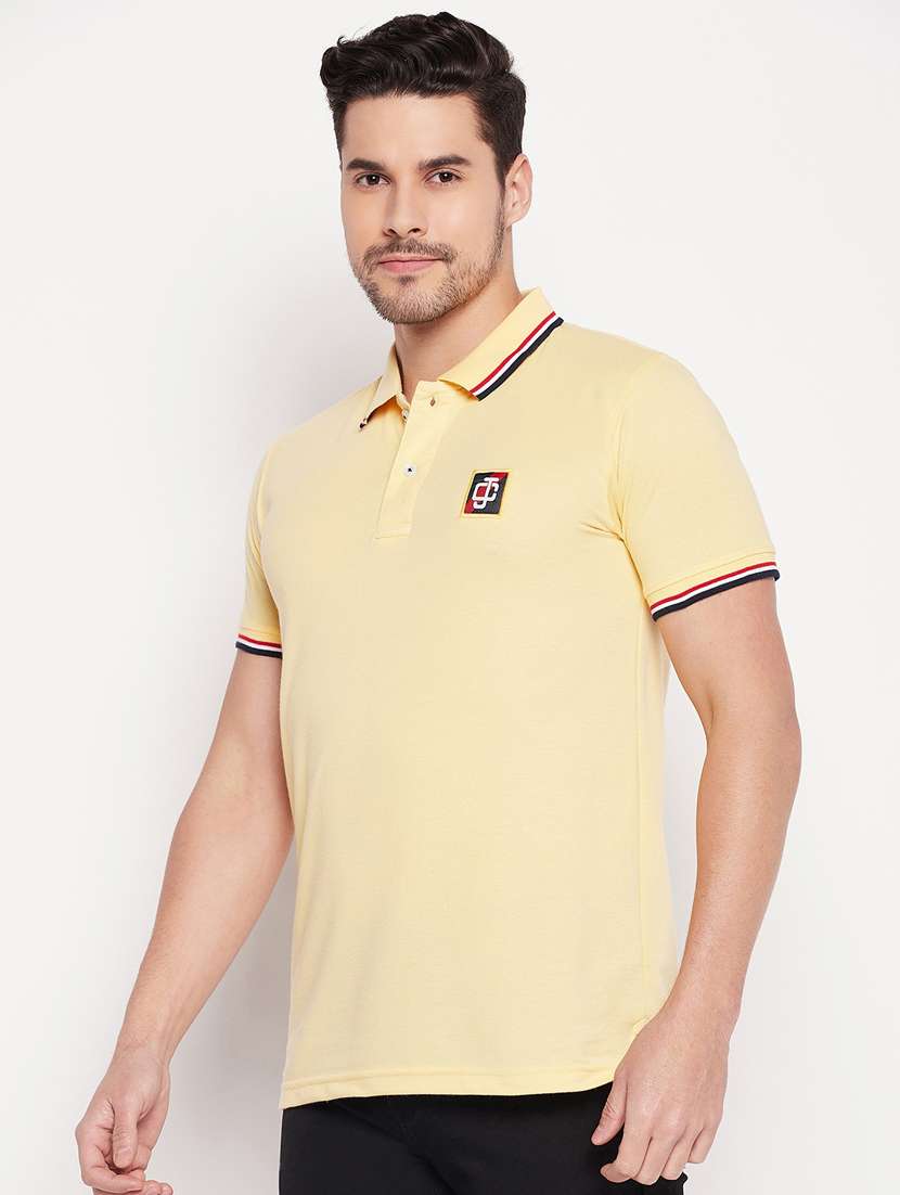 men polo neck plain t-shirt - 19435325 -  Standard Image - 1