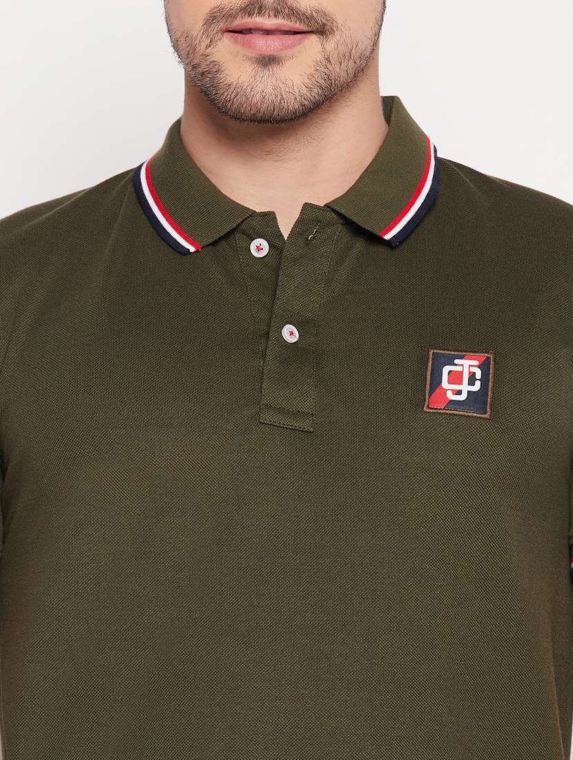 men polo neck plain t-shirt - 19435327 -  Standard Image - 4