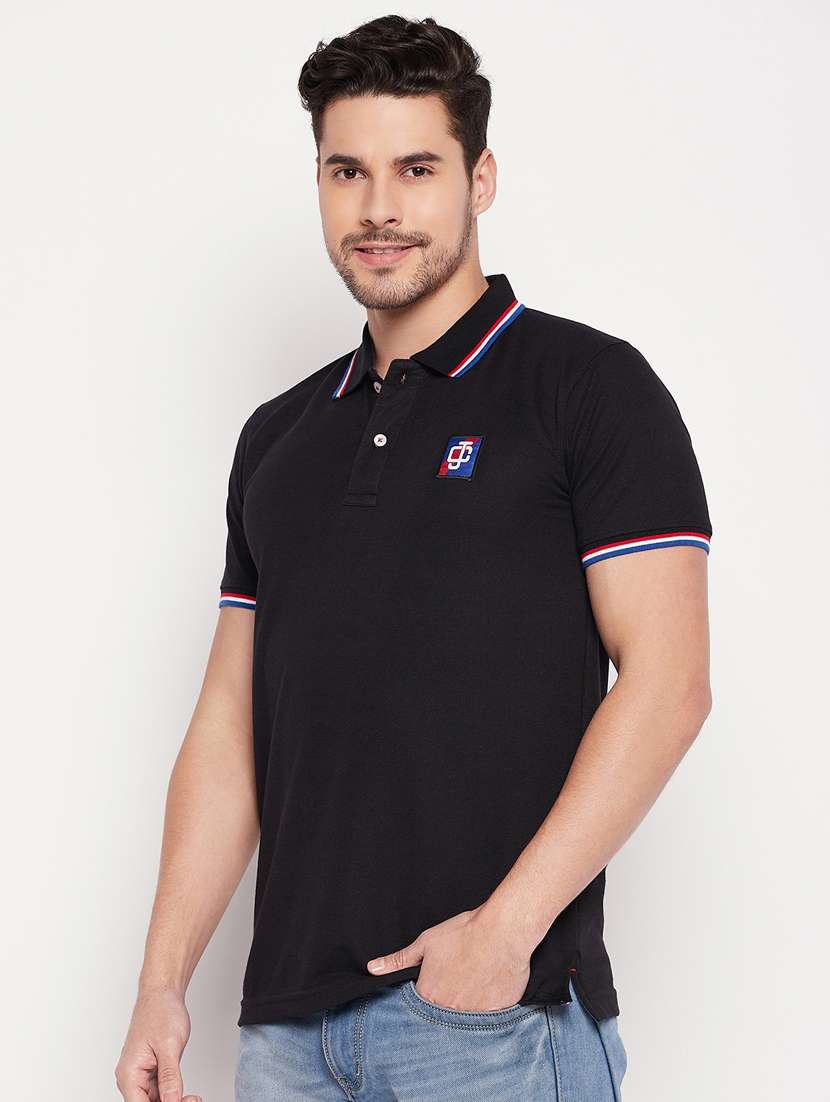 men polo neck plain t-shirt - 19435331 -  Standard Image - 1