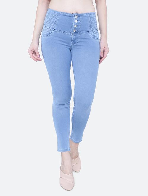 women's plain slim fit jeans - 19435465 - Standard Image - 0