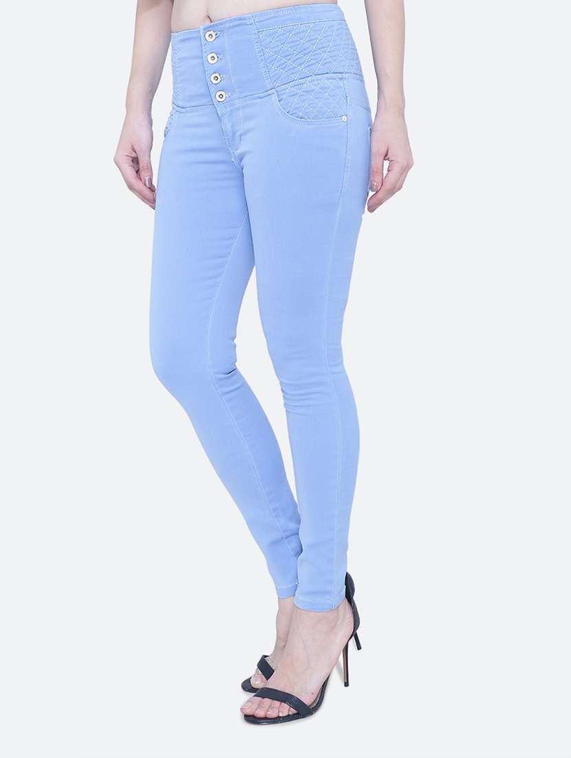 women's plain slim fit jeans - 19435470 -  Standard Image - 1
