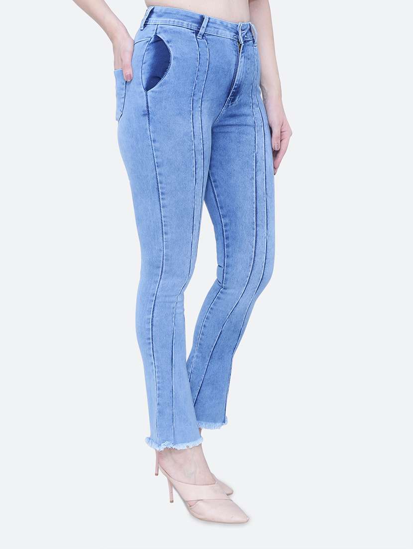 women's plain bootcut jeans - 19435474 - Standard Image - 1