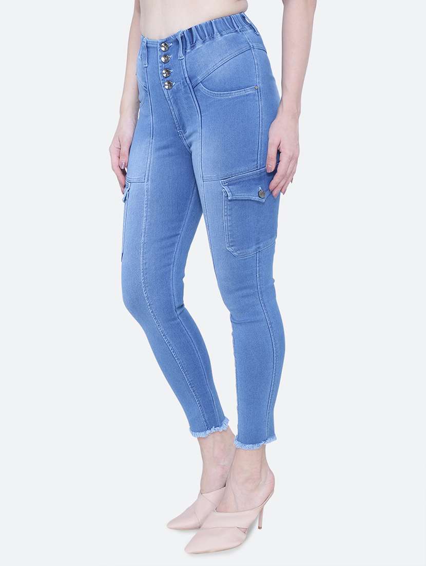 women's high rise solid cargo - 19435477 - Standard Image - 1