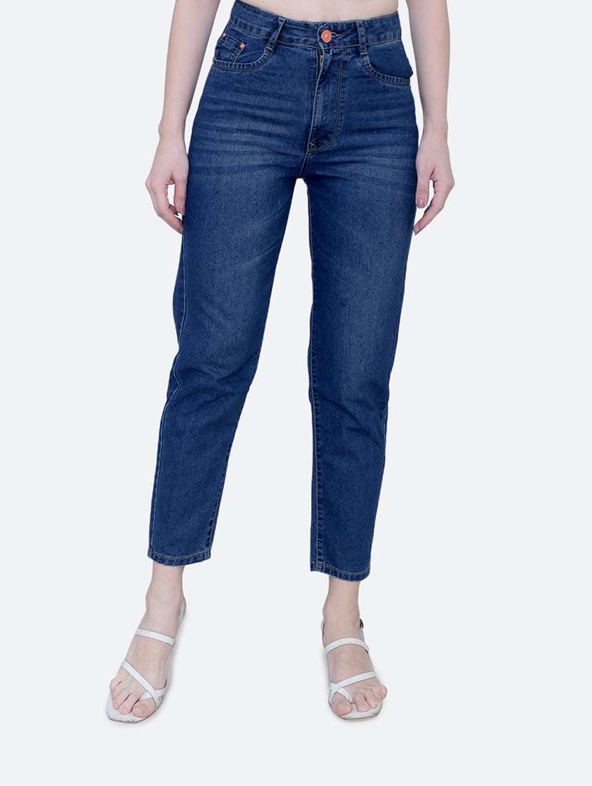 women's plain mom fit jeans