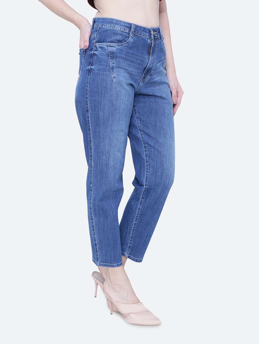 women's plain mom fit jeans - 19435488 -  Standard Image - 1