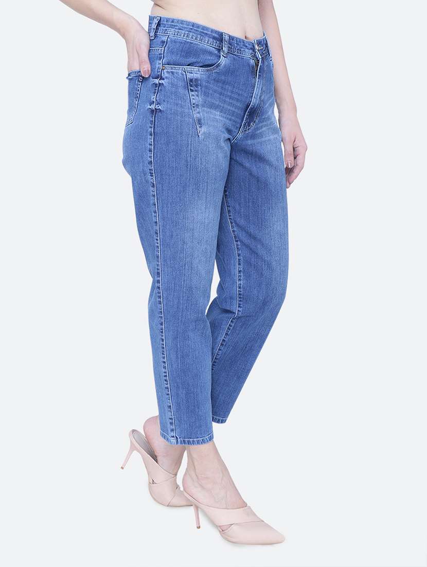 women's plain mom fit jeans - 19435489 -  Standard Image - 1