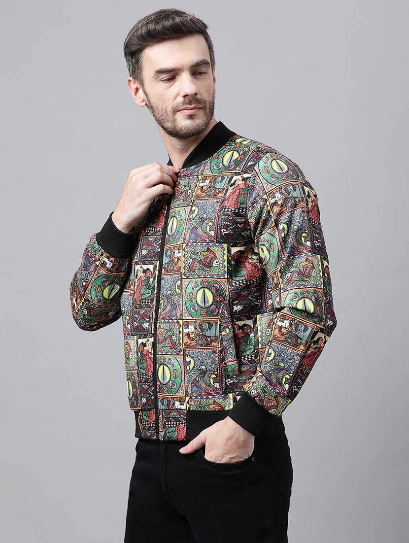 men printed casual jacket - 19435787 -  Standard Image - 1