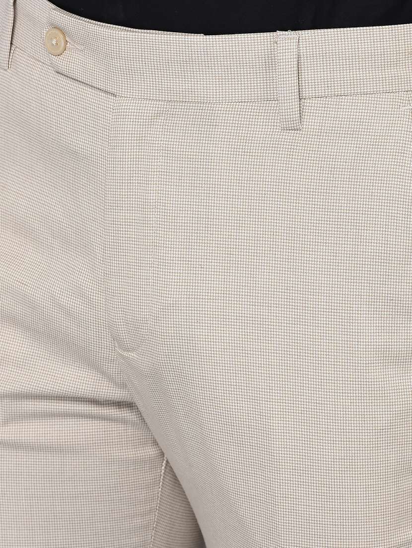 beige  flat front formal trouser - 19435854 -  Standard Image - 4