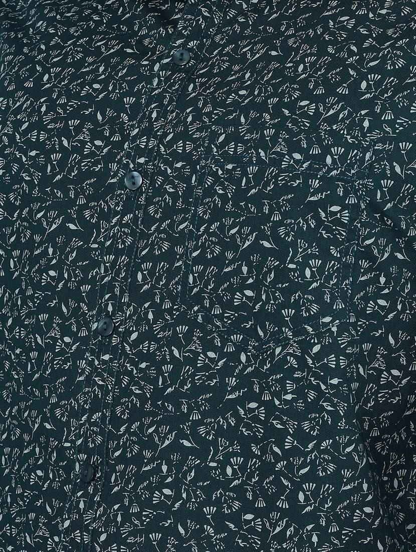 green printed cotton casual shirt - 19435858 -  Standard Image - 4