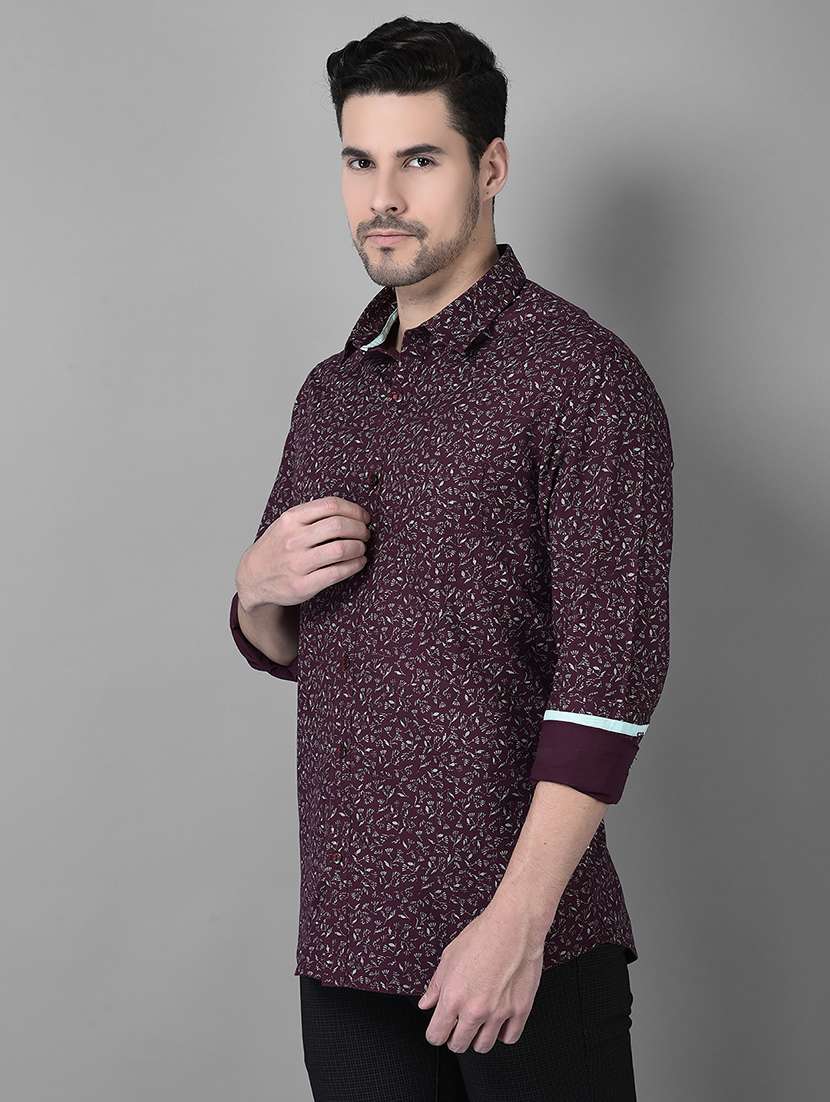 mens leaf print casual shirt - 19435859 -  Standard Image - 1