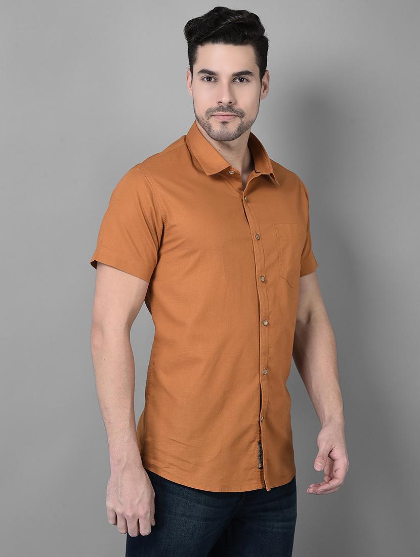 mens solid casual shirt - 19435861 - Standard Image - 1