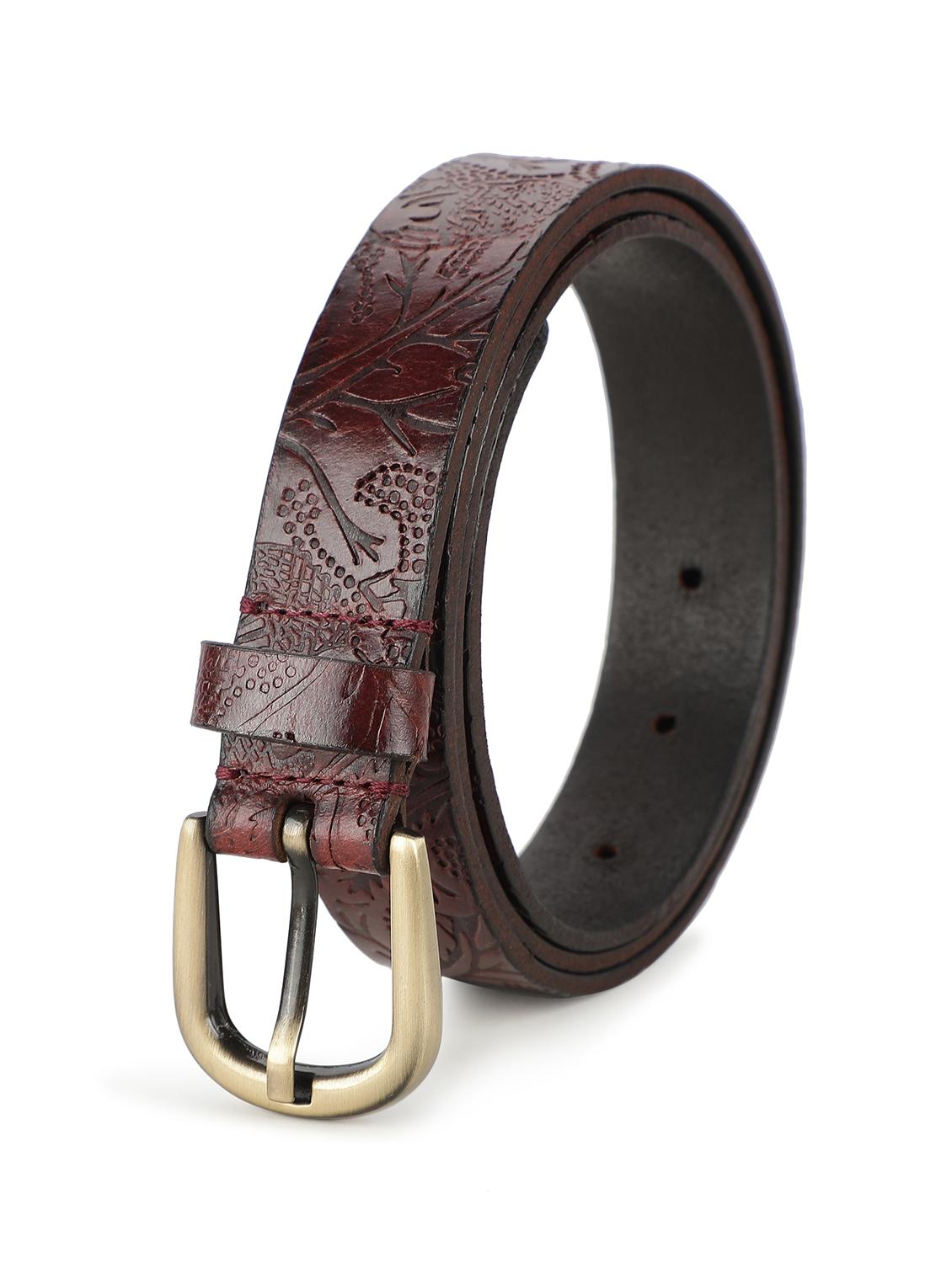 batik pattern embossed women belt - 19435875 - Standard Image - 1