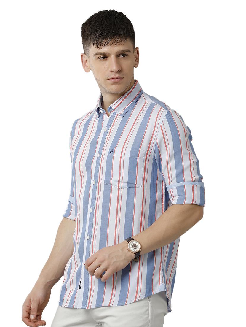 mens stripes casual shirt - 19436523 - Standard Image - 1