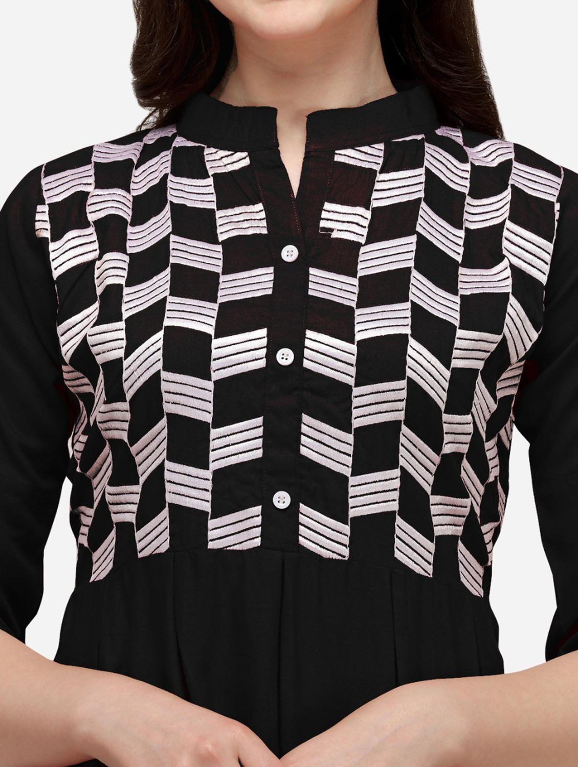 black rayon regular top - 19437047 - Standard Image - 4