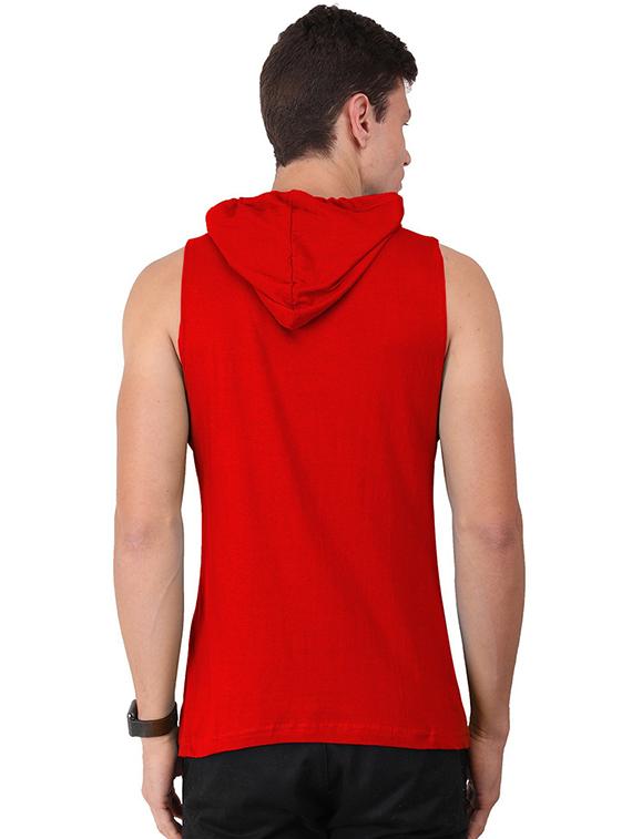 hood neck solid hooded t-shirt - 19437761 -  Standard Image - 1