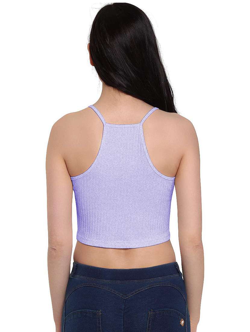 women's crop round neck top - 19437815 - Standard Image - 1