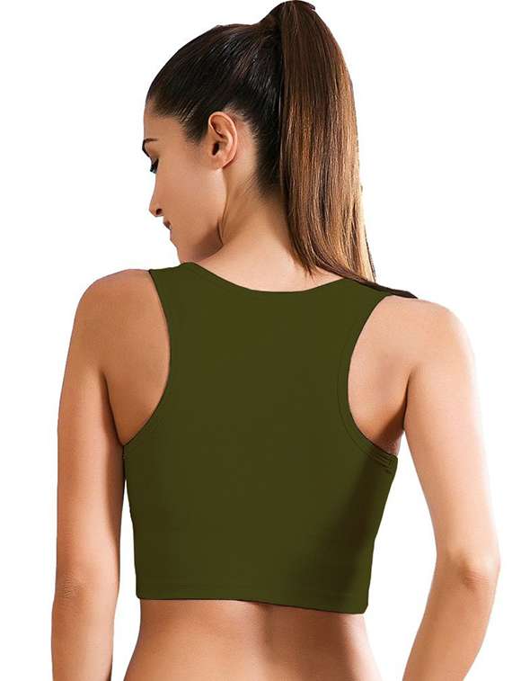 women's crop round neck top - 19437837 - Standard Image - 1
