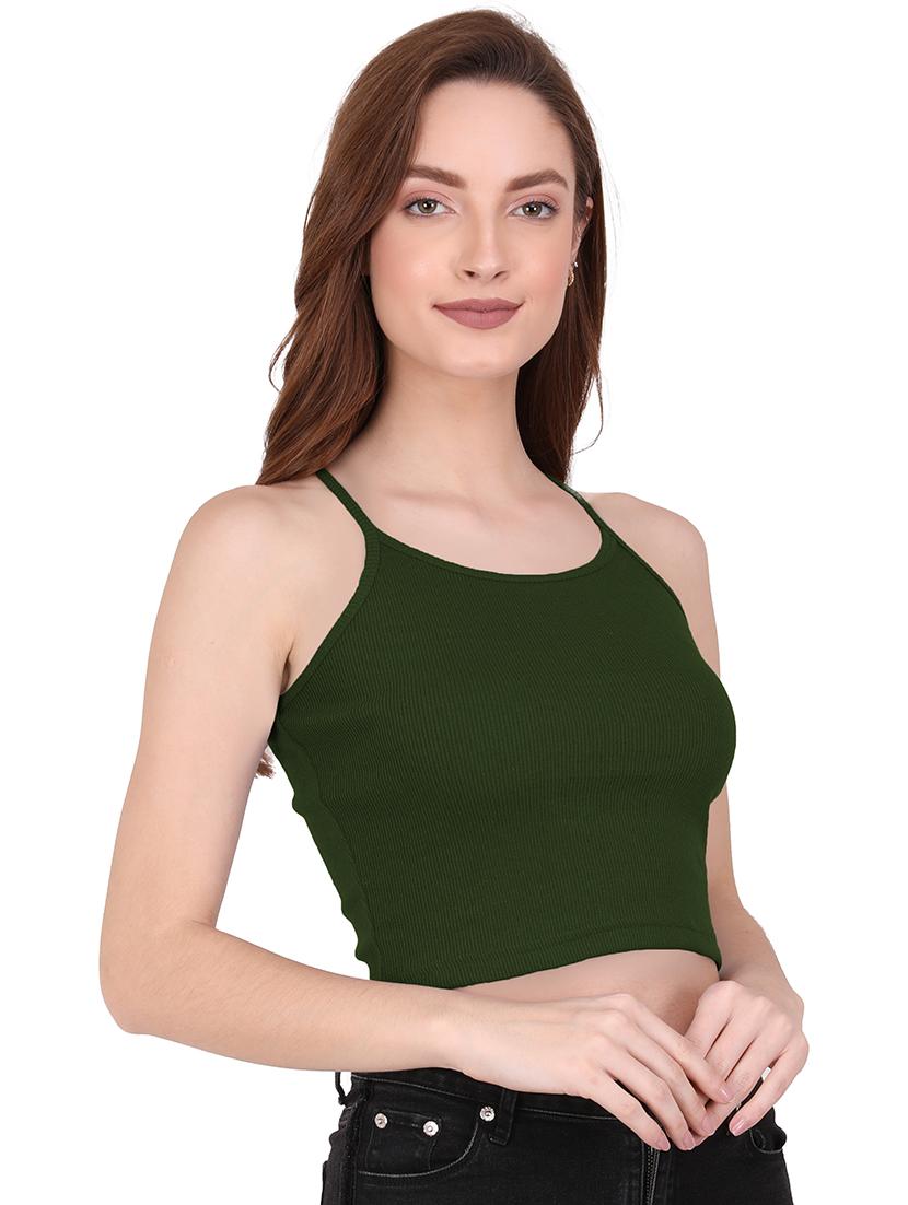 women's crop round neck top - 19437918 - Standard Image - 1