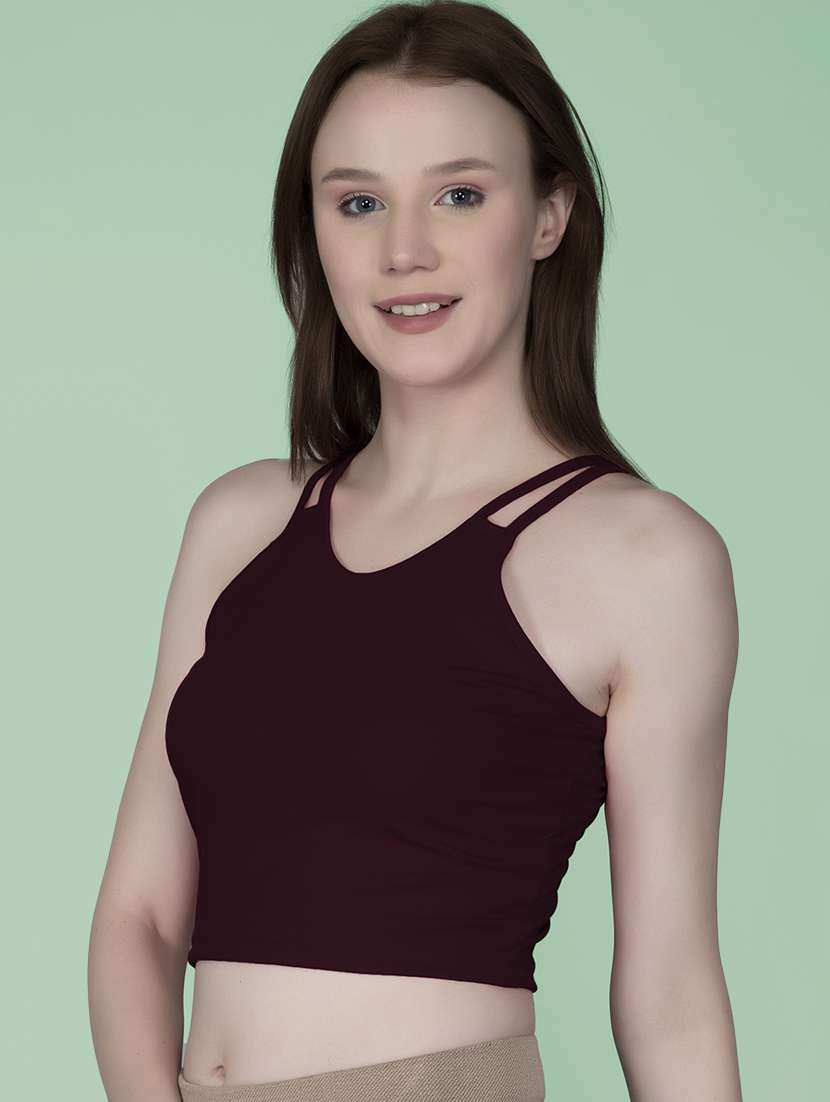 women's crop v neck top - 19438002 -  Standard Image - 1