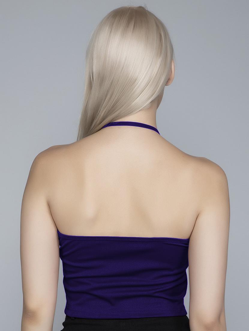 women's crop halter neck top - 19438049 - Standard Image - 1